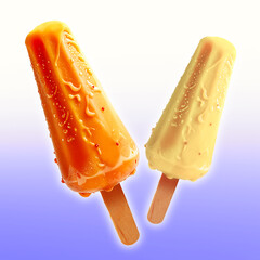 kulfi traditional Indian ice scream. Home made ready to eat frozen dairy dessert. kulfi Indian Sweets or Mithai 