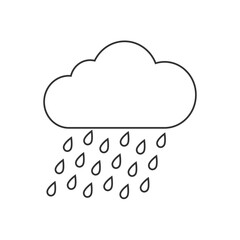 Grey Sun and cloud weather icon isolated on white background. Vector Illustration