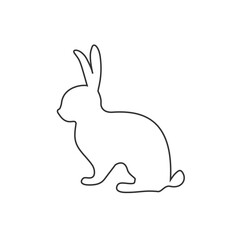 Rabbit icon vector flat style