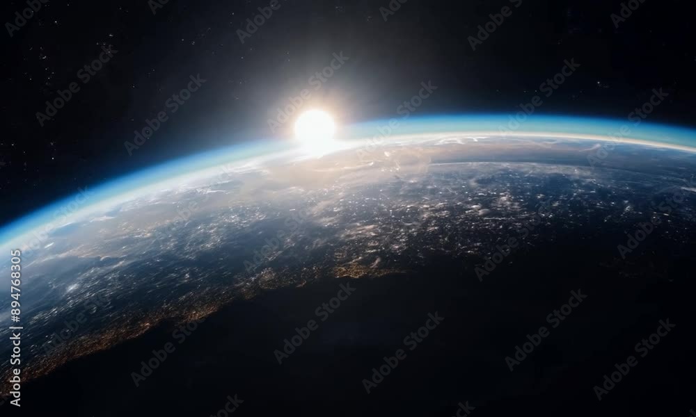 Canvas Prints an eclipse viewed from space 4k video
