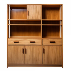 Wooden Cabinet with Shelves and Drawers