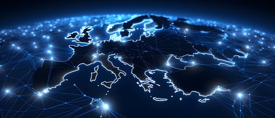 Obraz premium Europe Network Connection.