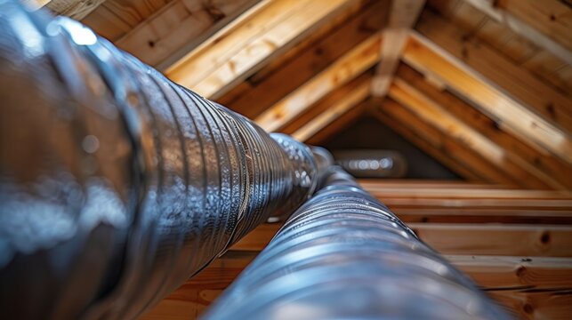 Describe how to properly seal and insulate ductwork for exhaust fans to prevent heat loss and improve efficiency