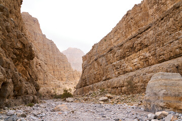 view of a canyon in the mountains in UAE