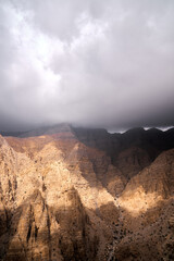 clouds over UAE mountains