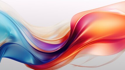 Fototapeta premium Abstract Colorful Wave Background with Smooth Gradient Flowing Lines in Blue, Red, and Orange Tones