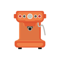 Retro coffee machine in flat style