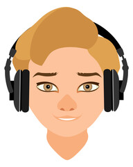 face young man with different hairstyles vector illustration isolated on white background