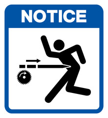 Notice Kickback Hazard Symbol Sign, Vector Illustration, Isolate On White Background Label .EPS10
