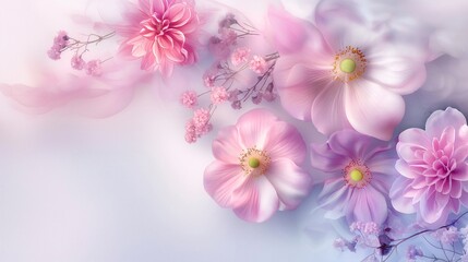 Soft Pastel Floral Arrangement with Pink Flowers