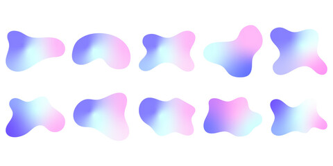 Fluid Gradient Blob Set