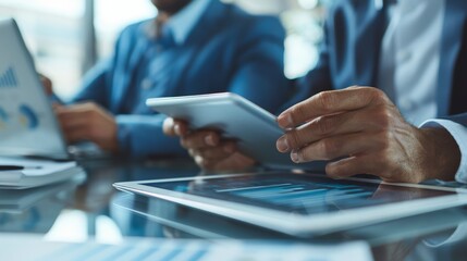 Obraz premium Business Meeting with Digital Devices