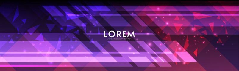 Abstract technology background, futuristic light stripe horizontal on dark background. Vector illustration