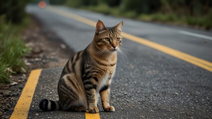 Missing cat on the road