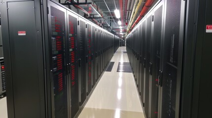 Fototapeta premium Modern Data Center Interior