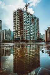 Obraz premium Investigate the role of architecture in disaster resilience. How can innovative design and construction techniques help buildings withstand natural disasters and climate change impacts
