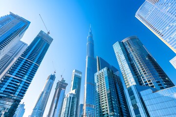 Fototapeta premium Modern Skyscrapers in Dubai, UAE