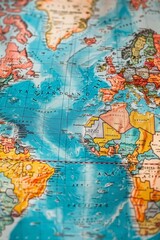Naklejka premium Explore the role of world maps in international diplomacy. How do these maps aid in discussions and negotiations between countries