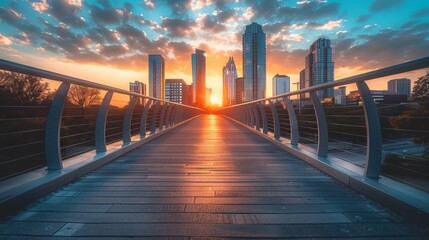 Cityscape Sunset Skyline