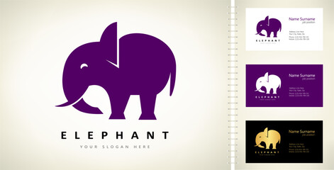Elephant logo vector. Animal design