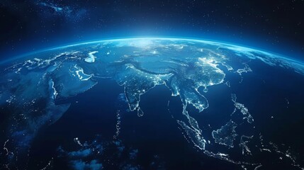 Fototapeta premium Earth from Space at Night