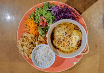 Healthy and colorful meal