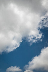 Two white clouds and a band of blue sky in the middle, Granada, Nicaragua