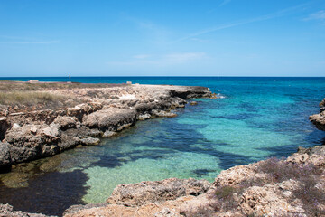 Ostuni, Costa Merlata, where you can discover numerous coves and beaches with crystal clear sea.