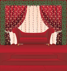 wedding indian wedding stage, Haldi, Mehndi, Sangeet, qawali night, dholki, Mayou, nikah, reception, bridal shower stage background, wedding celebrations with rose flowers, banquet hall decoration.