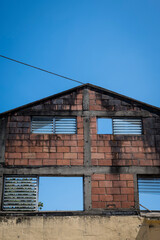 Obraz premium Derelict house in deprived city centre of the Zone one in Guatemala City, Guatemala