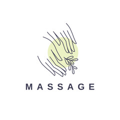 Massage vector logo design temlate.