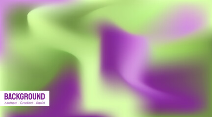 Abstract Gradient Liquid Background. Bright Color Blend. Green Purple. with Gradient Mesh. Blurred Effect. Modern Design Template For Posters, Banners, Brochures, Flyers, Covers, Websites And Print.
