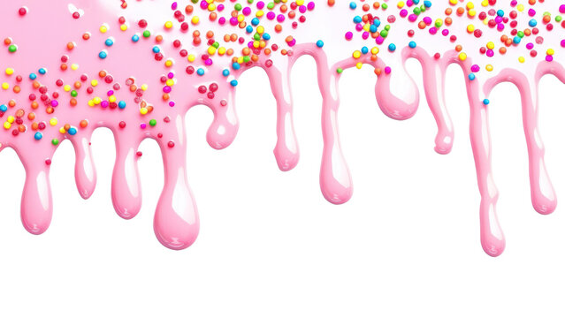 PNG Colorful dripping candy sprinkles