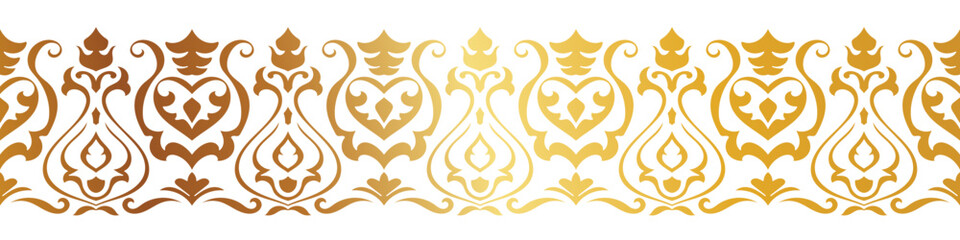 gold damask pattern Seamless abstract pattern