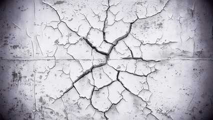 Obraz premium architecture texture of white plaster with cracks and an even tone, a uniform and smooth surface Isolated on white cutout easily.