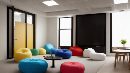 Creative Think Tank with Bean Bag Chairs