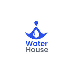 Water Drop and Splash Logo Design vector illustration. Minimal and Modern Water Logo Design for Business