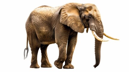 Fototapeta premium elephant photo on trasnparent background 