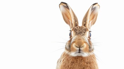 Fototapeta premium hare photo on trasnparent background --ar 16:9 Job ID: 96eca9c8-bc9b-4b1d-ac88-40c7b3bec3a5
