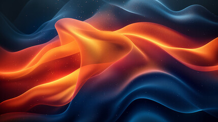 Obraz premium Blue Orange Abstract Background with Copy Space.