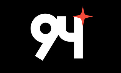 94 Star Logo Orange Modern Light Simple