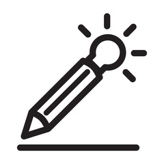 Idea icon in thin line style. Vector illustration graphic design