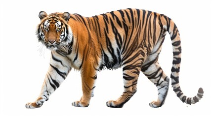 Obraz premium tiger photo on trasnparent background --ar 16:9 Job ID: a9c37f48-4e6f-492e-8ae2-80907be7ac3c