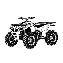 Obraz premium Off-Road ATV Silhouette Vector Illustration