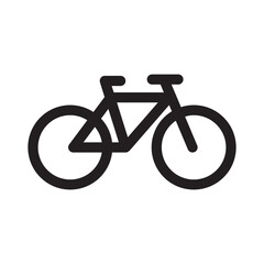bicycle icon in thin line style. Vector illustration graphic design