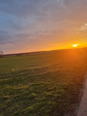 sunset over the river