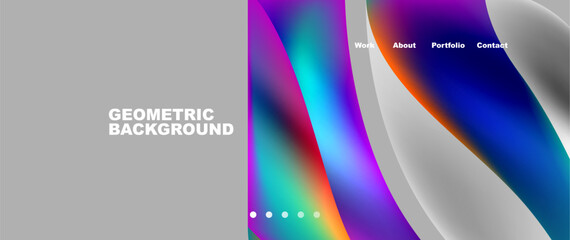 Colorful flowing shapes, wave lines with neon gradients. Vector Illustration For Wallpaper, Banner, Background, Card, Book Illustration, landing page