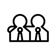 Colleague icon in thin line style. Vector illustration graphic design