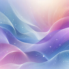 Abstract lines and waves, gentle color transition with predominance of purple. Delicate background with space for copywriting.
