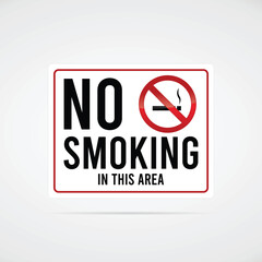 No smoking and Smoking area labels - Stock Vector Illustration